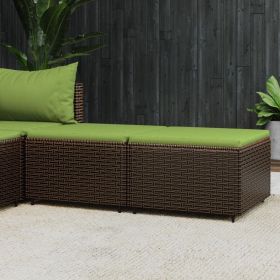Patio Footrest Set of 2 Brown