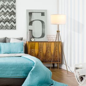 59.75" Tripod Floor Lamp with Pull Chain Standing (Option: Gold-440x440x140 mm)