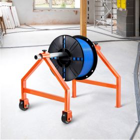 Wire Spool Rack Holder For Up To 29.9 In Diameter Spools Cable Caddy With Wheels (Option: Orange)
