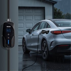 Level 1&2 EV Charger Portable Charger 16A Adjustable Current 120V 240V With LCD (Option: Black)