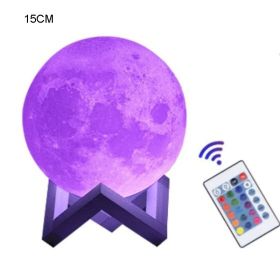 16-Color Lamp With Stand And Remote, Moon Lamp, LED Night Light With Dock, Creative Moon Light Uniq (Option: 15CM)
