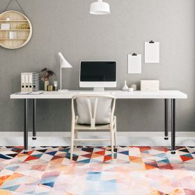 28 Inch Adjustable Desk Legs, Reinforced Steel Office Table Furniture Legs Set Of 4 For DIY, 1200 Lbs Load Capacity Heavy Duty Desk Legs, Quick I (Option: Black)