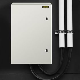 NEMA Steel Enclosure, 24 X 16 X 10'' NEMA 4X Steel Electrical Box, IP66 Waterproof & Dustproof, Outdoor/Indoor Electrical Junction Box, With Moun (Option: Grey)