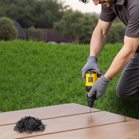 500PCS Hidden Deck Fasteners For Composite Decking Universal Clips Black (Option: Black)